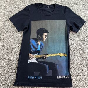 Shawn Mendes Illuminate Tour Shirt Mens Extra Small Black Blue Short Sleeve